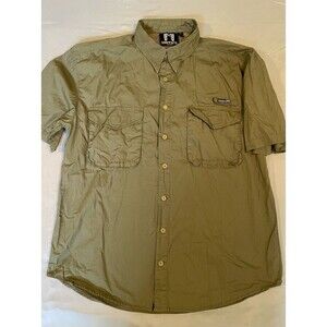 Smiths Shirt Men’s Size Large Green Work Shirt Stain Defect Short Sleeves